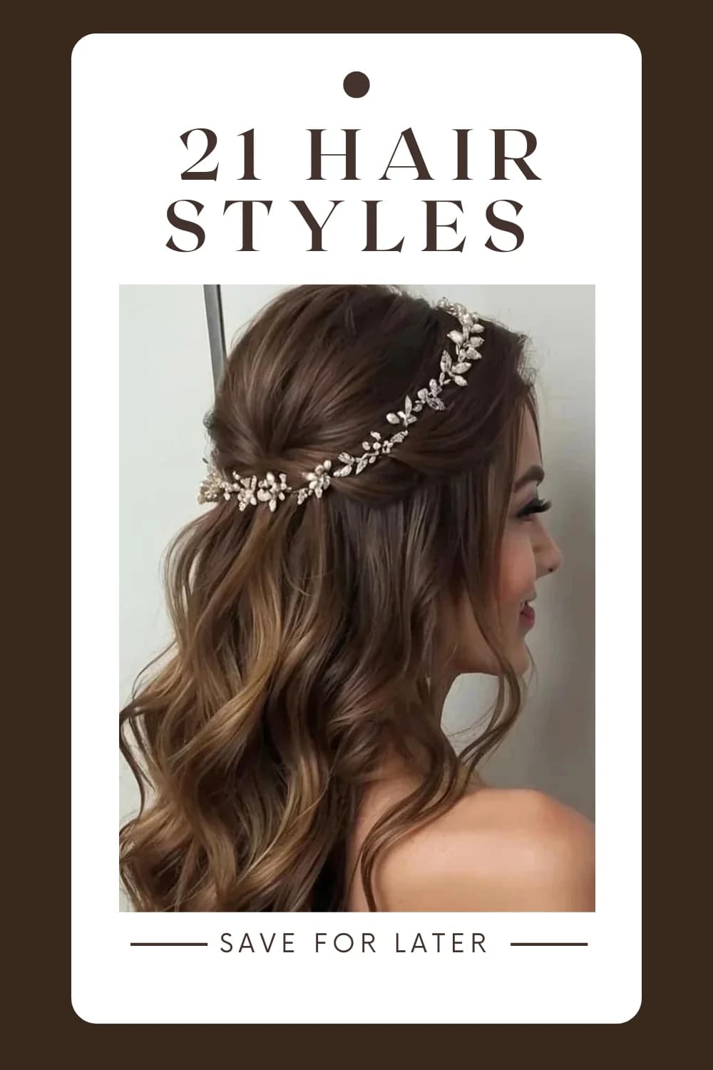 Long Hair half up half down wedding hairstyles