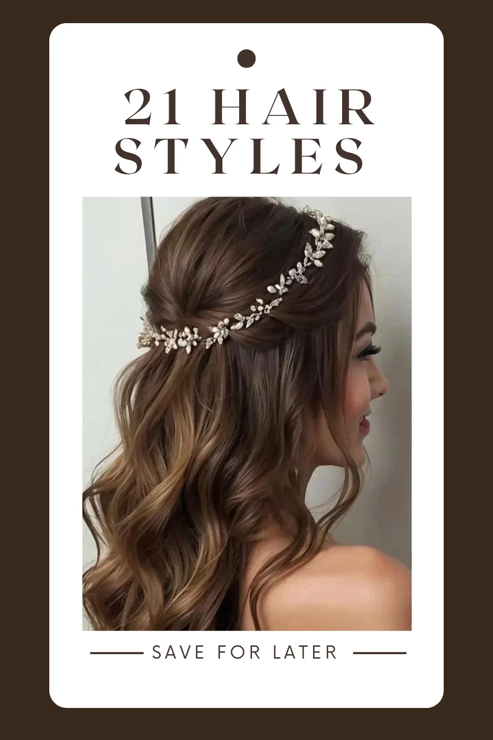 Long Hair half up half down wedding hairstyles