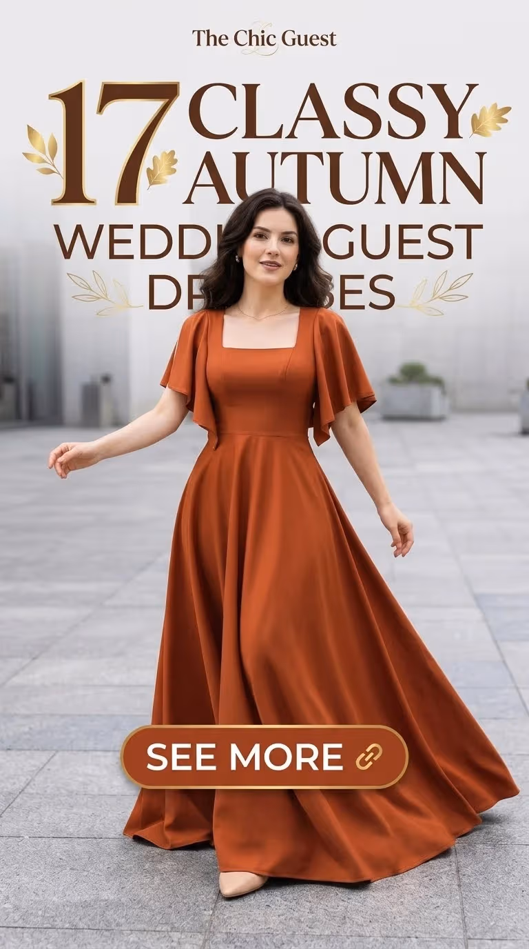 Classy autumn wedding guest dresses