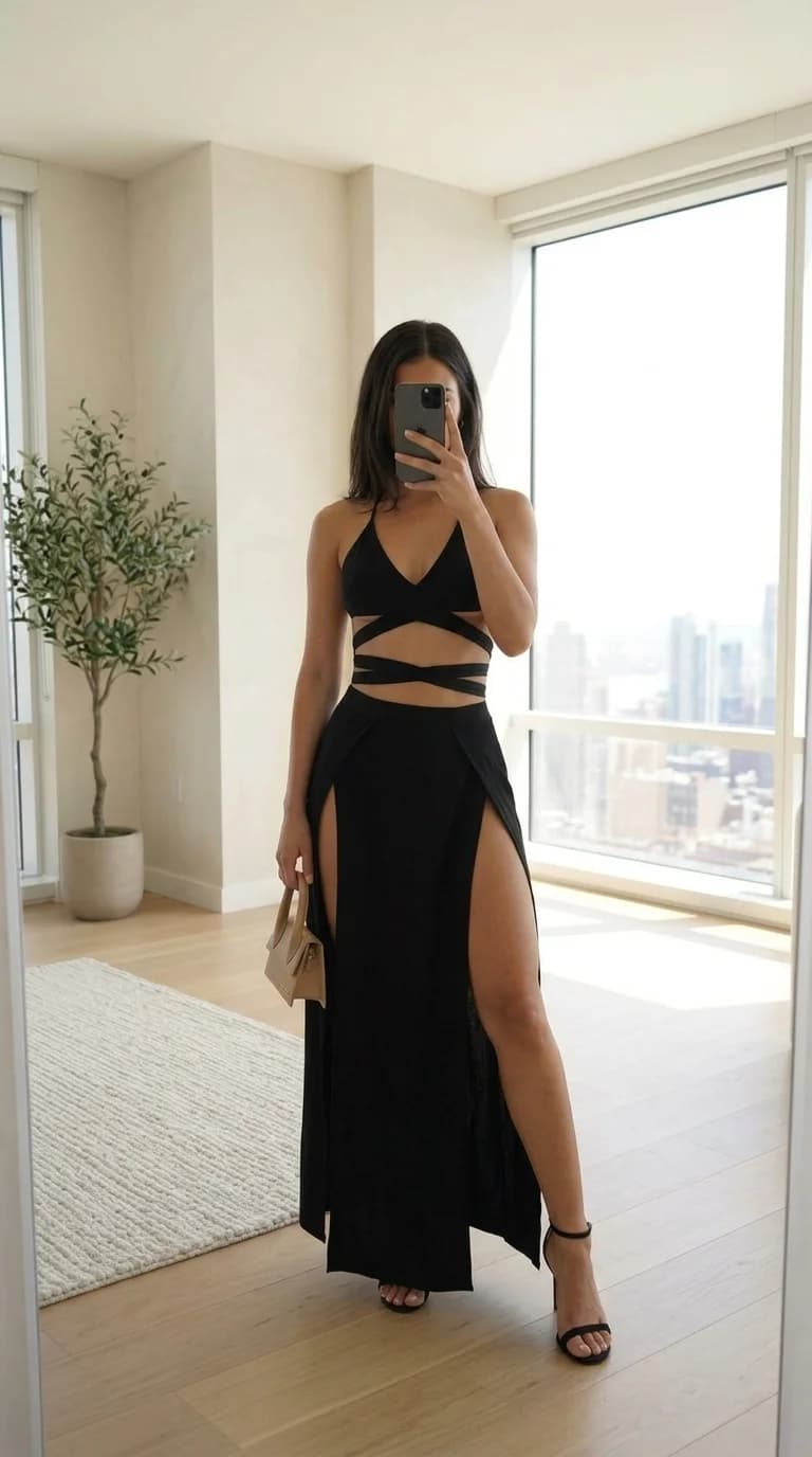 Daring Strappy Midriff Wrap