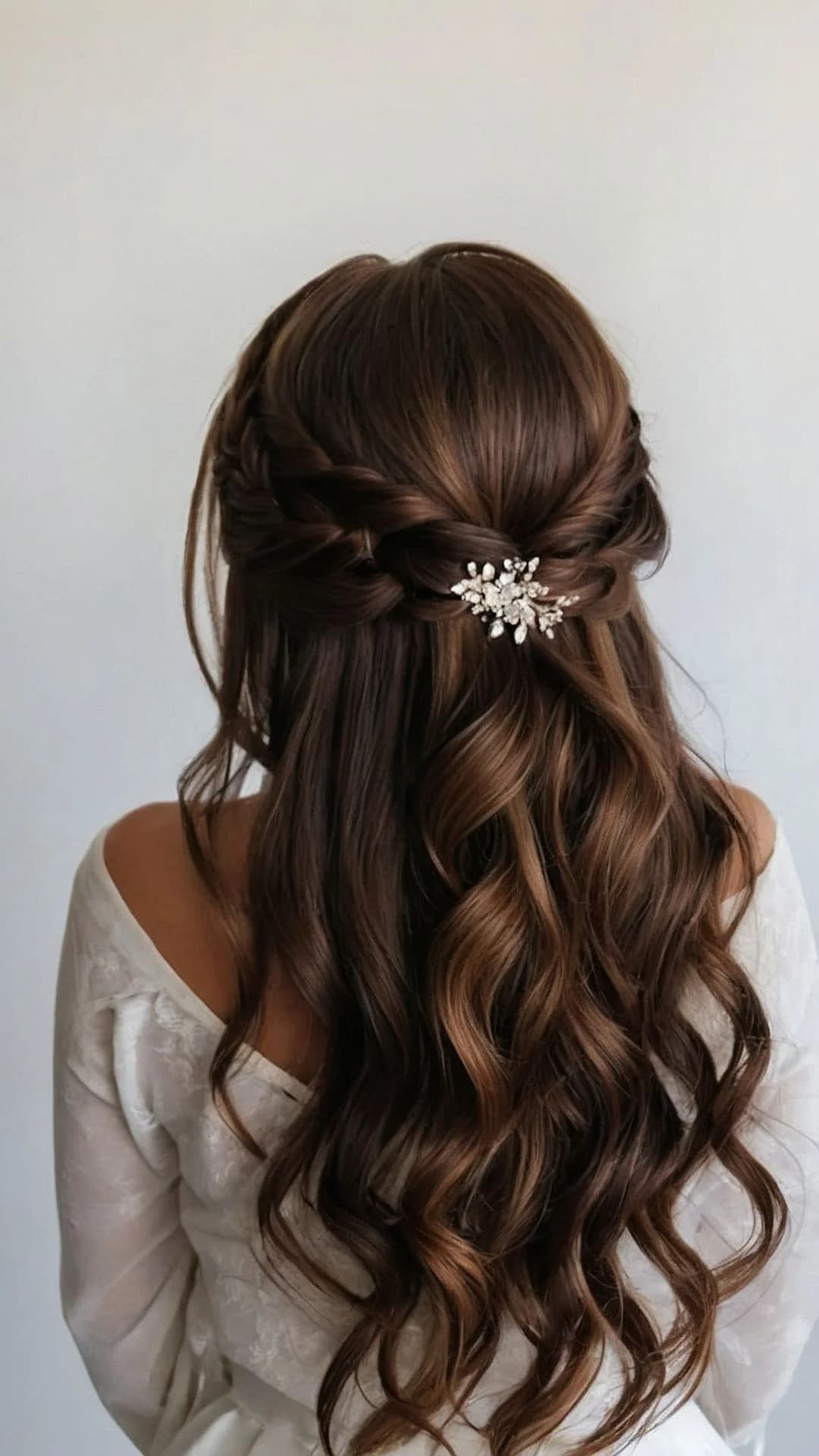 Braided Crown Half-Up Style