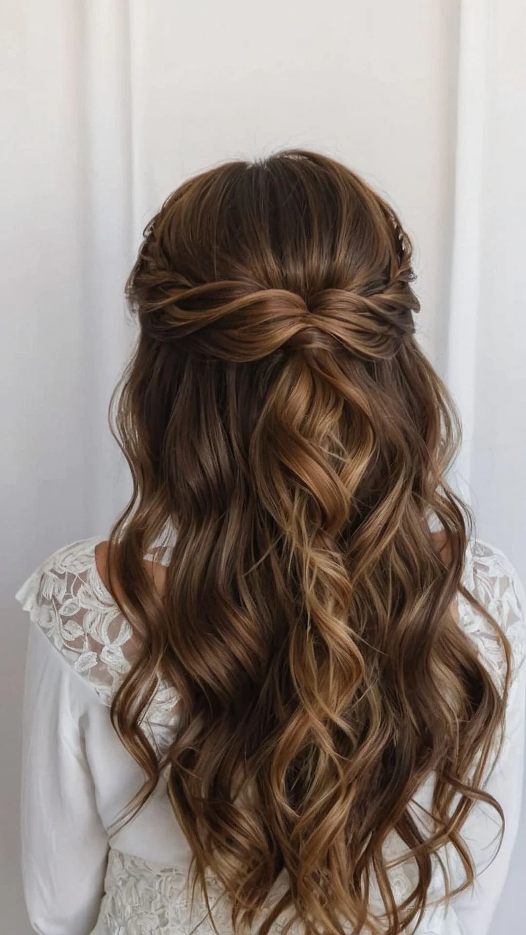 Romantic Twisted Half-Up Style