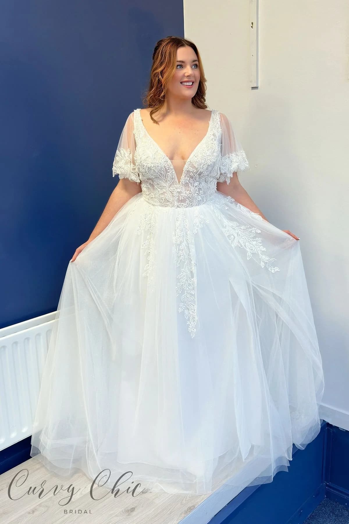 Ethereal Lace with Delicate Cold Shoulder Details