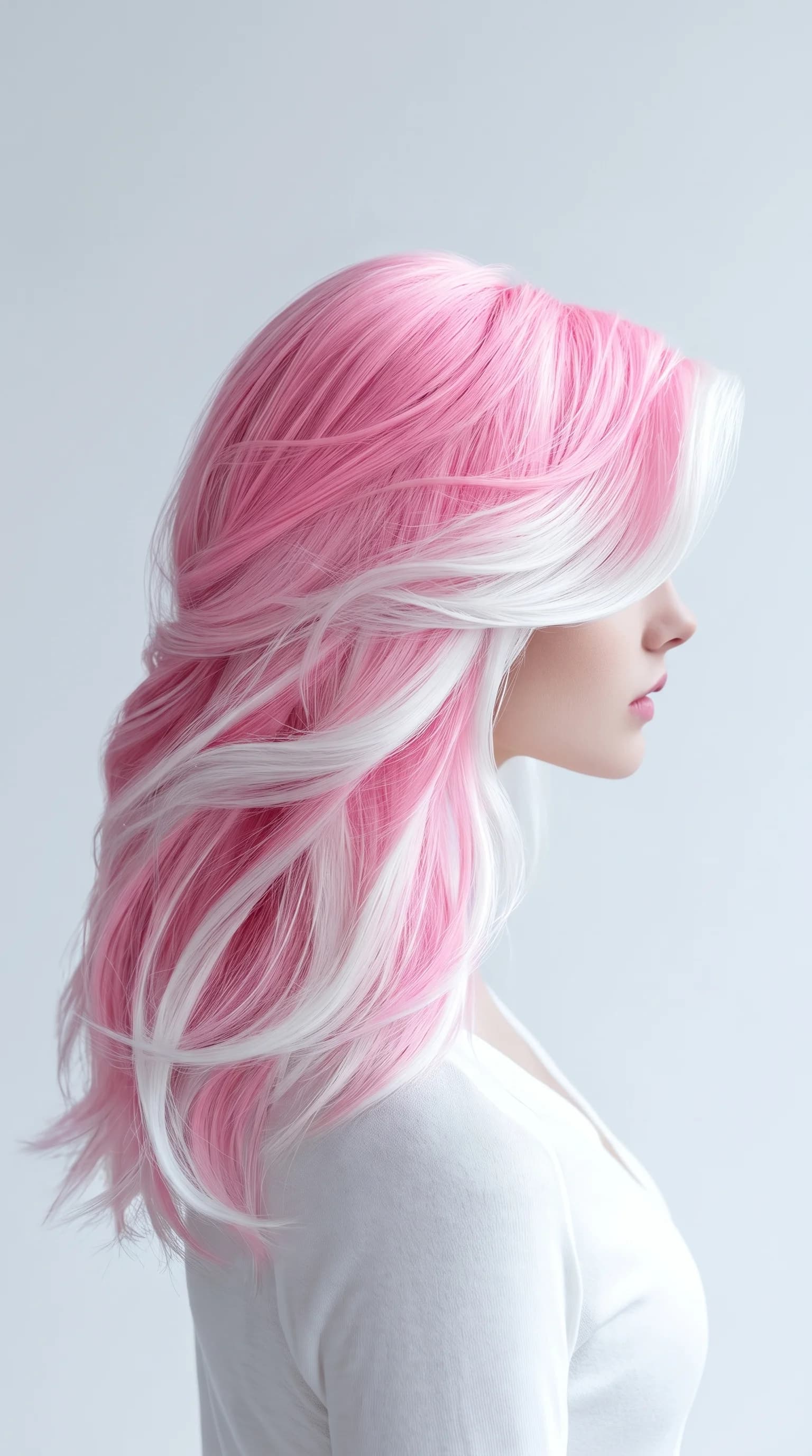 Pastel Pink & Icy Blonde Ribbon Hair Tint Color
